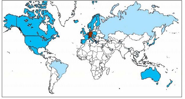 Abbildung 1: PISA – Teilnehmerstaaten 2000 (aus Deutsches PISA-Konsortium 2001, S. 18, eigene Ergänzung)